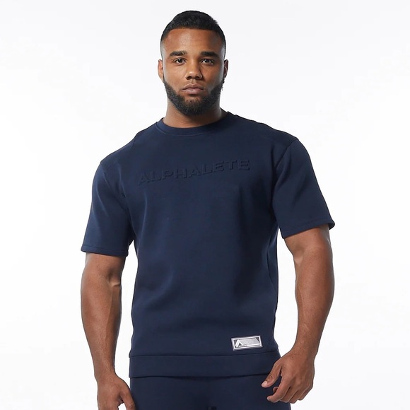 Alphalete Other - Alphalete ELMTS Half Sleeve Pullover Navy Blue - Men’s Size L